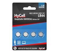 HyCell Pile bouton LR44 (AG13) 1,5 V 140 mAh alcaline - 4 pièces
