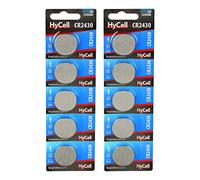 HyCell Piles Bouton CR2430 3V 275 mAh (Lot de 10) - Piles Plates Standard de qualité supérieure - Piles Boutons pour Ouverture de Garage, Balance, liseuse, thermomètre numérique, etc.