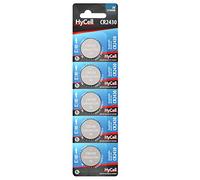 HyCell Piles Bouton CR2430 3V 275 mAh (Lot de 5) - Piles Plates Standard de qualité supérieure - Piles Boutons pour Ouverture de Garage, Balance, liseuse, thermomètre numérique, etc.