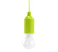 HyCell Pull Light avec tirette, incl. piles AAA (1 pce) - Lampe LED portative de couleur verte - Lampe mobile pour jardin, remise, camping, grenier, armoire ou décoration de fête