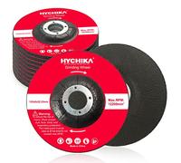 HYCHIKA Disques à Ebarber Métal, Disque Meuleuse 125mm 10 Pièces Pour Meuleuse d'angle, Acier Et Métal Non Ferreux, Ø 125 x 6 mm, diamètre du trou 22.2mm