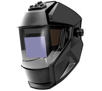 HYCHIKA Masque de Soudure Auto Darkening - Large Vue 10x9cm Casque de Soudure, Masque de Soudure Solaire et alimenté par Batterie, 4 capteurs Haut de Gamme Large Abat-Jour 4/5-9/9-13 Cap de Soudure