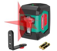 HYCHIKA Niveau Laser, 15M Lazer Niveaux Autonivelant avec Deux Module Laser (Alternant Lignes Simples et Doubles), 360° Laser Rotatif avec Support, 2 Piles AA, pour Décoration de Maison