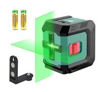 HYCHIKA Niveau Laser Vert Autonivelant - Laser Croix 15M avec Support Magnétique 360°, 3 Niveaux de Luminosité & Mode Flash, 2 Piles AA Incluses pour Bricolage et Chantier