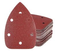 HYCHIKA Papier de Verre, 60 PCS Papier a Poncer pour Ponceuse, 140x 140x 90mm P60/P80/P100/P120/P180/P240 pour HYCHIKA Ponceuse Triangulaire 200W (Numéro de modèle: FL118A)