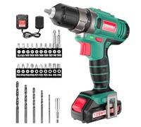 HYCHIKA Perceuse Visseuse Sans Fil 12 V, Visseuse Devisseuse Sans Fil 30 N.m, 21 + 1 Réglages de Couple, 2 Vitesses Réglables, 26 Accessoires,Lumière LED, pour la Bricolage