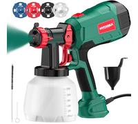 HYCHIKA Pistolet a Peinture 600W, Pistolet Peinture HVLP 1200mL, 4 Buses, 3 Modes et 2 Outils de Nettoyage, idéal pour la Peinture de Meubles, clôtures, Murs, Bricolage