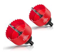 HYCHIKA Scie Cloche Bi-métal, 2PCS Coffret de Scie Trépan 68mm 60mm, Profondeur de Coupe: 32 mm, Parfaite pour Percer Le Bois, Les Panneaux PVC et Le Métal