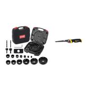 HYCHIKA Scie Trépan 19 Pièces - Set de Scie à Discoïdes 19-152 mm avec Mandrins et Accessoires & STANLEY FATMAX Scie pour Usage Général - Découpe du Plâtre - 8 Dents/Pouce - Denture Triple Biseaux