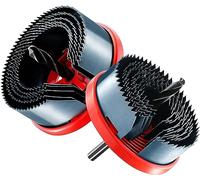 HYCHIKA Scies Cloches en Acier à Ressort, 18 PCS Coffret de Scie Trépan avec 12PCS 26mm-95mm Lames de scie, 2 Forets, 2 Plaque d'installation et 1 Clé Hexagonale, Pour Bois, Plaques de Plâtre