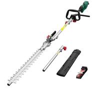 HYCHIKA Taille Haie Telescopique Electrique 900W, Elagueuse sur Perche, Electric Hedge Trimmer, Extensible 200-250 cm, Double Interrupteur et Double Poignée, pour Tailler Les Haies et Arbustes