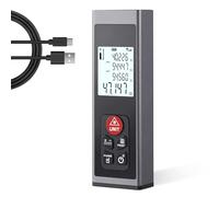 HYCHIKA Télémètre Laser Numérique - Mètre Laser Type C Rechargeable 60M avec Rétro-Éclairage LCD M/in/Ft Modes De Mesure Multiples Distance Pythagore Surface Volume Mesures