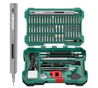 HYCHIKA Tournevis Electrique Precision Sans Fil, 67 en 1 Kit d'outils de Réparation, kit Tournevis de Precision Reparation Chargement USB & Éclairage LED, pour Téléphone Portable, Ordinateur Portable