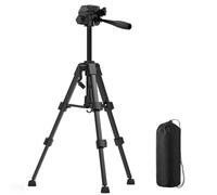 HYCHIKA Trépied pour Niveau Laser, Basculement et Rotation du Niveaux Laser de 90°, 180°et 360°Verticalement ou Horizontalement, avec 1/4" Filetage, Sac en Tissu (Hauteur: 30-65 cm)