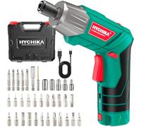 HYCHIKA Visseuse Sans Fil 6Nm, Visseuse Devisseuse sans Fil 2.0Ah 3.6V Avec 35 Accessoires, Lampe LED, Câble USB et Boîte de Rangement, Pour la Réparation et le Bricolage