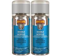 Hycote Peinture Acrylique Double en aérosol pour Voiture, Vauxhall - Star Silver III, 150 ML (Lot de 2)