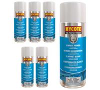 Hycote Peinture en aérosol pour voiture à séchage rapide, apprêt blanc, 400 ml (paquet de 6)