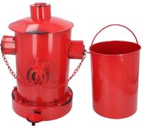 Hydrant de feu poubelle peut décorative rétro style industriel intérieur extérieur poubelle en fer avec seau pour jardin maison cuisine rouge