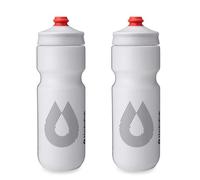 HydraPak | Bouteille Polar - Lot de 2 Gourdes de Cyclisme Breakaway Surge Légères - Haut Débit, Bouteille souple de Cyclisme et Sport (Blanc, 740 ml / 25 oz)