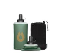 HydraPak PackFlask 750 ml - Flasque sur Harnais pour Sac à Dos, Gourde Souple de Sac à Dos Ultralégère, Facile d'Accès, Mains Libres pour Randonnée et Trek - Vert Sauge