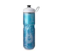 HydraPak Polar Sport Bouteille d'eau isotherme - Sans BPA, bouteille souple pour sport et vélo avec poignée (bleu pulse, 700 ml)