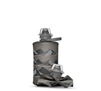 HydraPak Stow Moutains (350mL) - Gris Mammouth - Bouteille d'eau pliable - Bouteille de voyage ultra légère et pliable, flacon souple pour ski, randonnée, vélo ou escalade