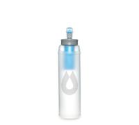 HydraPak UltraFlask+ - Flasque souple filtrante (500 ml, Transparent) | Bouchon filtrant intégré, Compatible gilets & sacs d'hydratation, Haut débit, Remplissage rapide, Léger, Étanche, pour Course