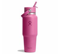 Hydro Flask Bouteille isotherme goulot large paille flexible 945 ml bouchon étanche Rose