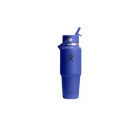 HYDRO FLASK Bouteille d'eau de voyage à large goulot 32oz avec bouchon à paille flexible bleu