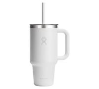 HYDRO FLASK - Gobelet de voyage 32 oz avec couvercle transparent - Bouteille d'eau blanche 946 ml