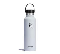 HYDRO FLASK - Gourde Isotherme 621 ml (21 oz) - Bouteille Inox à Isolation Sous Vide - Bouchon Antifuite et Revêtement par Poudre - Ouverture Standard - Blanc