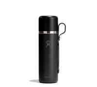 Hydro Flask - Insulated Hot Flask And Cup 828 ml (28 oz) | Conception tout-en-un étanche - Garde les boissons chaudes 30 h & froides 30 h - Black