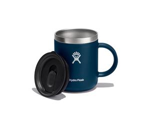 HYDRO FLASK - Tasse Isotherme Café de Voyage 354 ml (12 oz) - Gobelet Isotherme en Acier Inoxydable - Poignée et Couvercle à Pression - Indigo