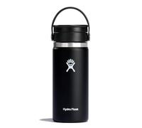 HYDRO FLASK - Thermos Isotherme de Voyage 473 ml (16 oz) - Café - Acier Inoxydable - Isolation à double paroi - Bouchon pour Siroter Antifuite - Ouverture Large - Noir