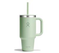 Hydro Flask - Travel Tumbler 946 ml (32 oz) avec couvercle à paille pressé refermable - Acier inoxydable - Isolation sous vide à double paroi - Couvercle résistant aux éclaboussures - Aloe