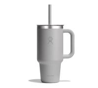 Hydro Flask - Travel Tumbler 946 ml (32 oz) Avec couvercle à paille transparent à pression - Acier inoxydable - Isolation sous vide double paroi - Résistant aux éclaboussures - Birch