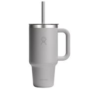 Hydro Flask Gobelet de voyage 710 ml isotherme avec couvercle transparent gris