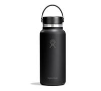 Hydro Flask - Wide Flex Cap 946 ml (32 oz) Bottle | Acier Inoxydable, Étanche - Isotherme Froid 24 h & Chaud 12 h - Sans BPA - Goulot large - Black