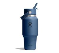 Hydro Flask Bouteille de voyage Wide Mouth – Bouchon Flex paille – 710 ml – Harbor Blue – Isolée