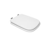 HYDRO HOME Abattant WC compatible Ideal Standard Conca MDF ECO avec charnières inclinées, bois peint laqué (Blanc eur)
