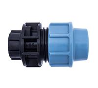 HYDROBIL Raccord de Plomberie MDPE pour Tuyaux d'Eau, Adaptateur 25mm x 1/2" BSP Femelle, pour Tuyau MDPE en Plastique, 16 Bar, Température Max. 45°C, Raccords à Compression