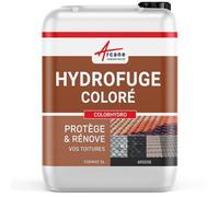 Hydrofuge coloré imperméabilisant toiture tuiles terre cuite béton ciment fibrociment ardoise hydrofuge teinté Ardoise (ral 9004) 5 L (jusqu a 20m²)