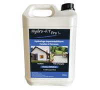 Hydrofuge Façade et Terrasse Finition Mouillé 5L, jusqu'à 50 m², Prêt à l’Emploi, Imperméabilisant Incolore Multi Usage