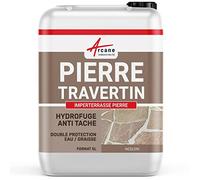 Hydrofuge Imperméabilisant Terrasse Pierre 5 L (jusqu'à 25 m²) | Imperméabilise Pierre Naturelle et Travertin, Hydrofuge Oléofuge, Protège des Taches, Sol Extérieur - Arcane Industries