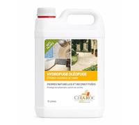 Hydrofuge Pierre Naturelle & Reconstituée - Protection Incolore Intérieur et Extérieur - Sols, Terrasse, Plage de Piscine, Douche - Préserve l’Aspect Naturel - 5 Litres pour 25 m² pour deux couches