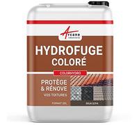 Hydrofuge coloré imperméabilisant toiture tuiles terre cuite béton ciment fibrociment ardoise hydrofuge teinté Brun Sepia (Ral 8014) 20 L (jusqu à 80m²)