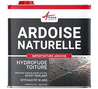 Hydrofuge Toiture Imperméabilisant Ardoise 0.75 L (jusqu'à 3.75 m²) | Imperméabilise les Toitures en Ardoise, Incolore, Effet Perlant, Protège du Gel et des Dépôts Verts - Arcane Industries