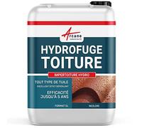 Hydrofuge Toiture Incolore, Tuiles, Béton, Pierre 5 L (jusqu'à 25 m²) | Imperméabilise, Traitement Hydrofuge, Protège des Taches, Toitures, Béton, Pierre et Supports Poreux - Arcane Industries