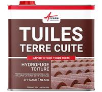 Hydrofuge Toiture Tuiles Terre Cuite - Imperméabilisant Toiture Poreuse Incolore - Protection Durable Contre Eau et Infiltrations - 2.5 L (jusqu'à 12.5 m²) - ARCANE INDUSTRIES