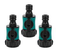 Hydrogarden 3 pièces raccord avec vanne filetée Femelle 3/4" Valve de régulation : vanne pour réguler et Fermer Le débit d'eau d'un Tuyau à la Sortie d'un pièce en Y ou Robinet